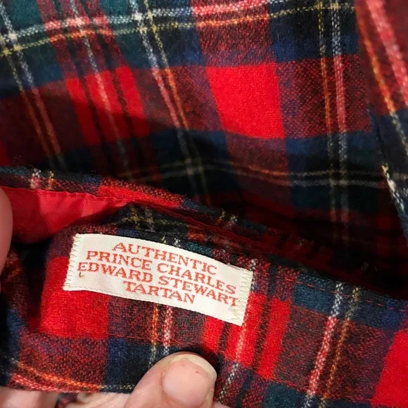 Vintage Pendleton Prince Charles Edward Stewart Tartan Plaid Virgin Wool Shirt - Picture 7 of 10